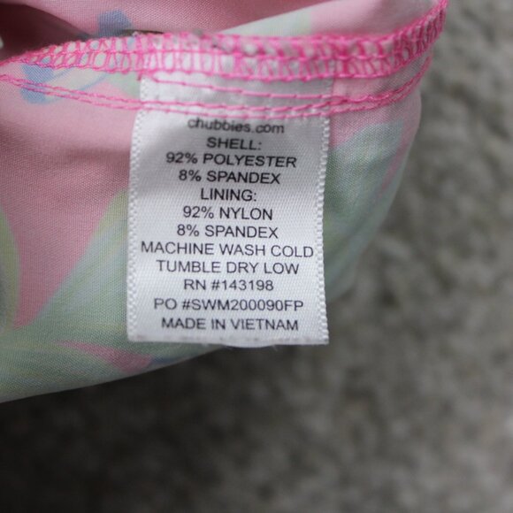 Chubbies Swim Trunks Mens XL Pink  w/ Bananas Mesh Lined Stretch w/ 7" inseam - Picture 10 of 11